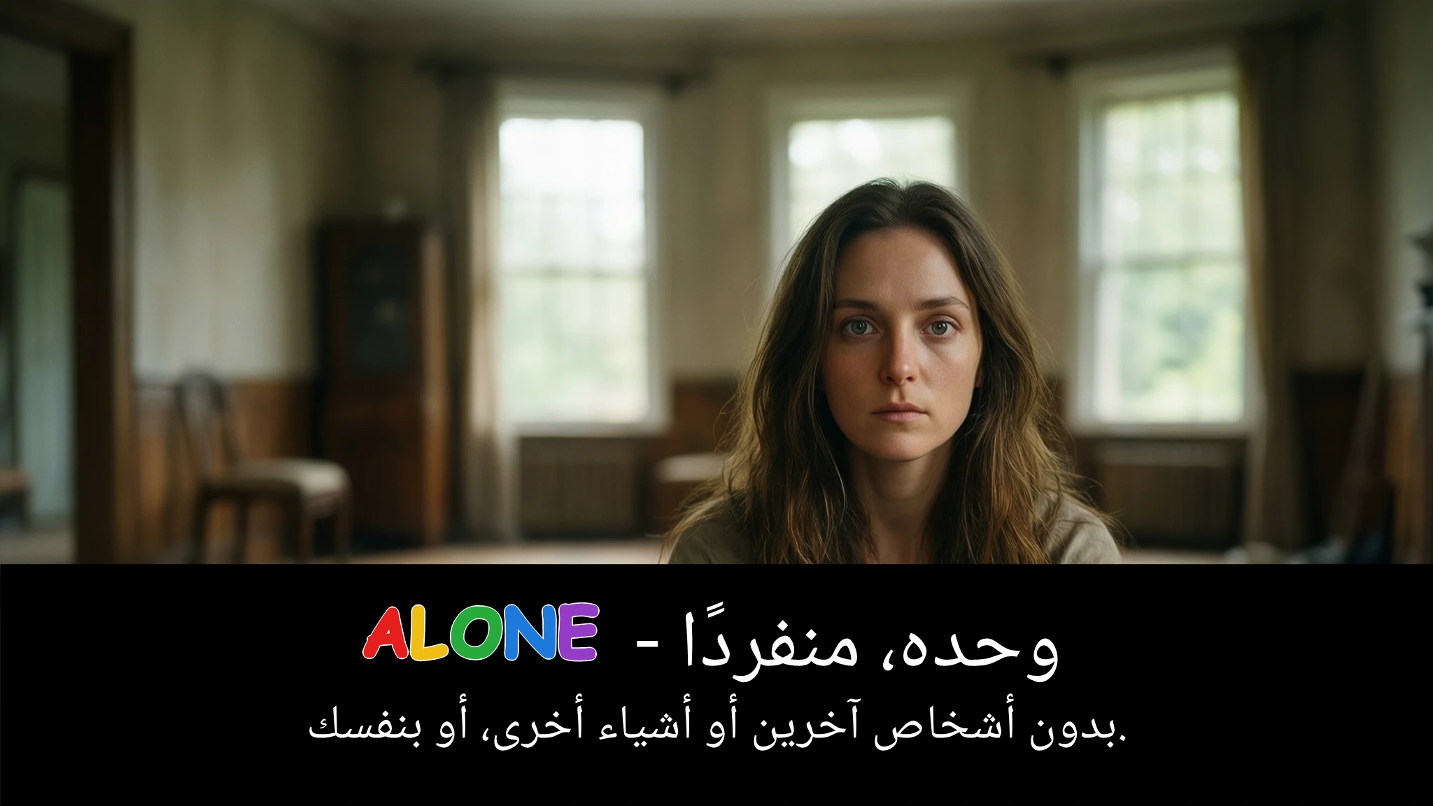Arabic Illustration for alone